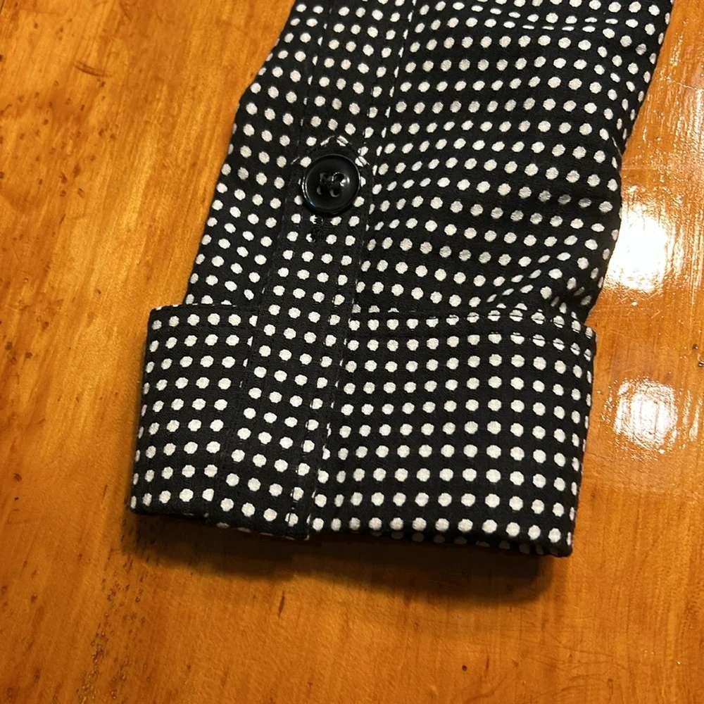 Peter Nygard Black White Polka Dot Jacket - Picture 10 of 12